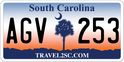 SC license plate AGV253