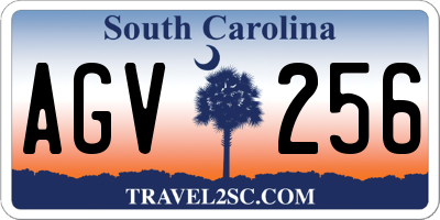SC license plate AGV256