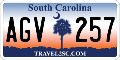 SC license plate AGV257