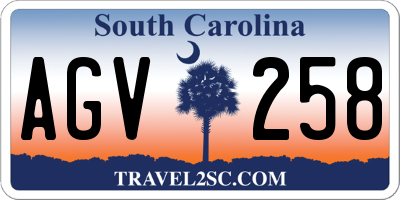 SC license plate AGV258