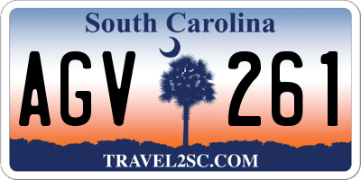 SC license plate AGV261