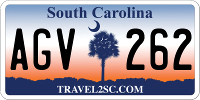 SC license plate AGV262