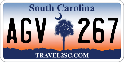 SC license plate AGV267