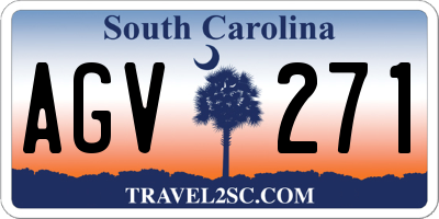 SC license plate AGV271