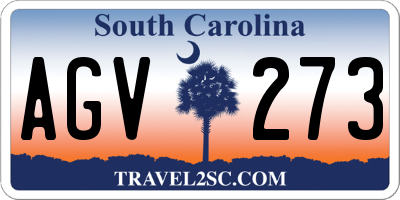SC license plate AGV273