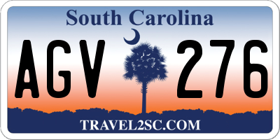 SC license plate AGV276
