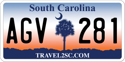 SC license plate AGV281