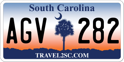 SC license plate AGV282