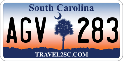 SC license plate AGV283