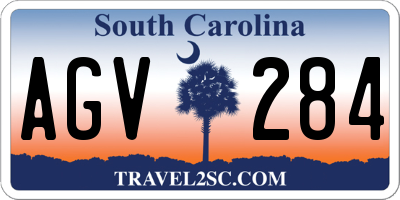 SC license plate AGV284