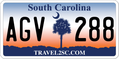 SC license plate AGV288