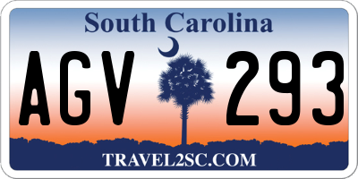 SC license plate AGV293