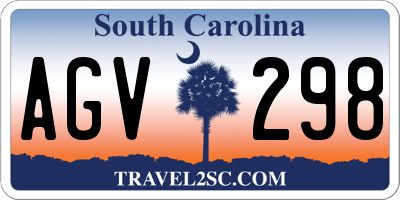 SC license plate AGV298