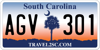 SC license plate AGV301