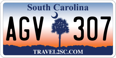 SC license plate AGV307