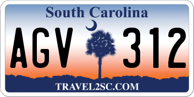 SC license plate AGV312