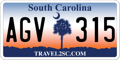 SC license plate AGV315