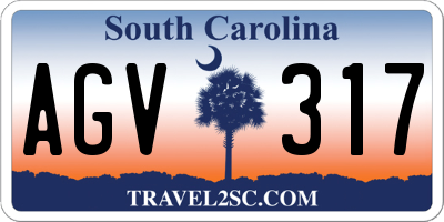 SC license plate AGV317