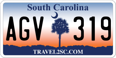 SC license plate AGV319