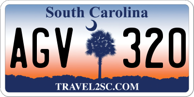 SC license plate AGV320