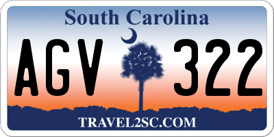 SC license plate AGV322