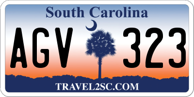 SC license plate AGV323