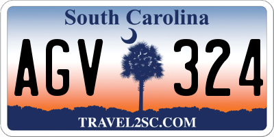 SC license plate AGV324