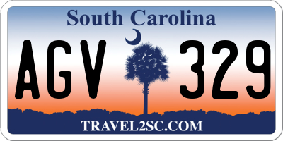 SC license plate AGV329