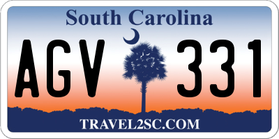 SC license plate AGV331