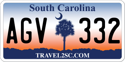 SC license plate AGV332
