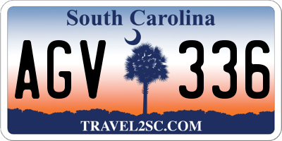 SC license plate AGV336