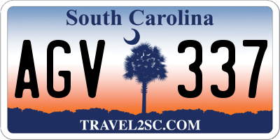 SC license plate AGV337