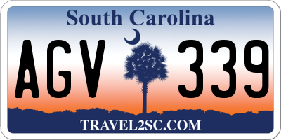SC license plate AGV339