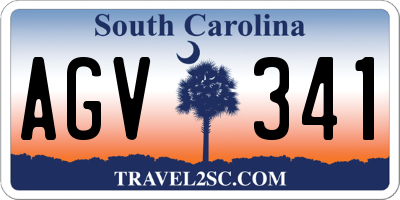 SC license plate AGV341