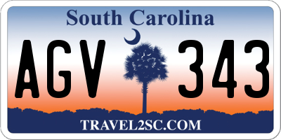 SC license plate AGV343