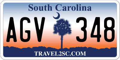 SC license plate AGV348