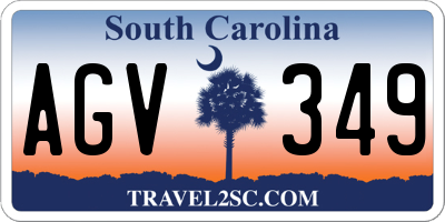 SC license plate AGV349
