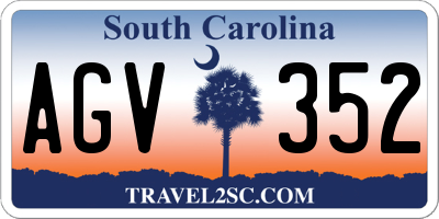 SC license plate AGV352