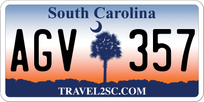 SC license plate AGV357