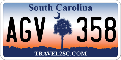 SC license plate AGV358