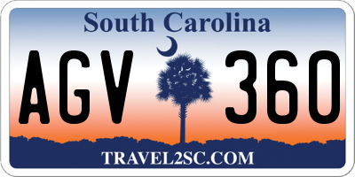 SC license plate AGV360