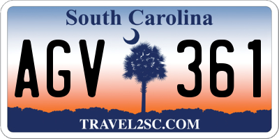 SC license plate AGV361