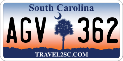SC license plate AGV362