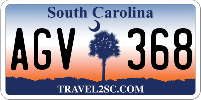 SC license plate AGV368