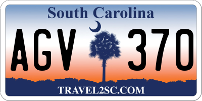 SC license plate AGV370