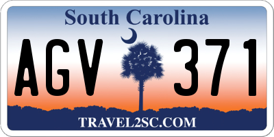 SC license plate AGV371