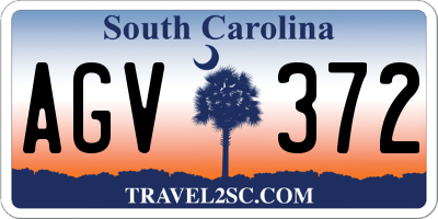 SC license plate AGV372