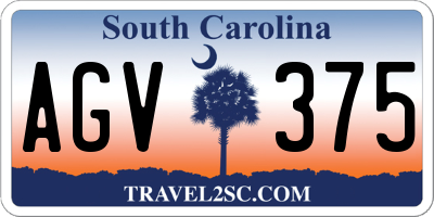 SC license plate AGV375
