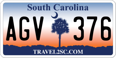 SC license plate AGV376