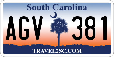 SC license plate AGV381
